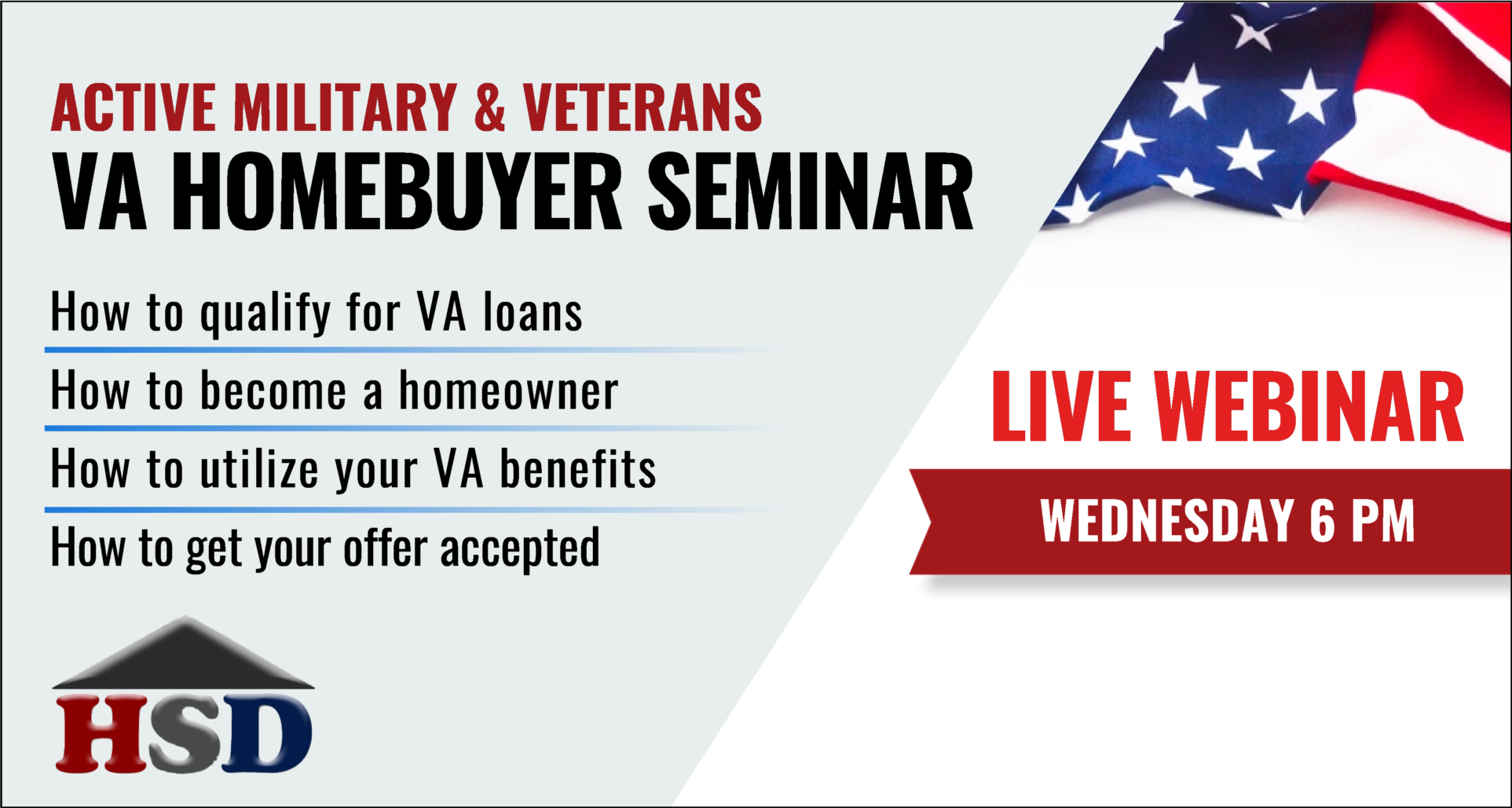 Active Military & Veterans VA Homebuyer Webinar