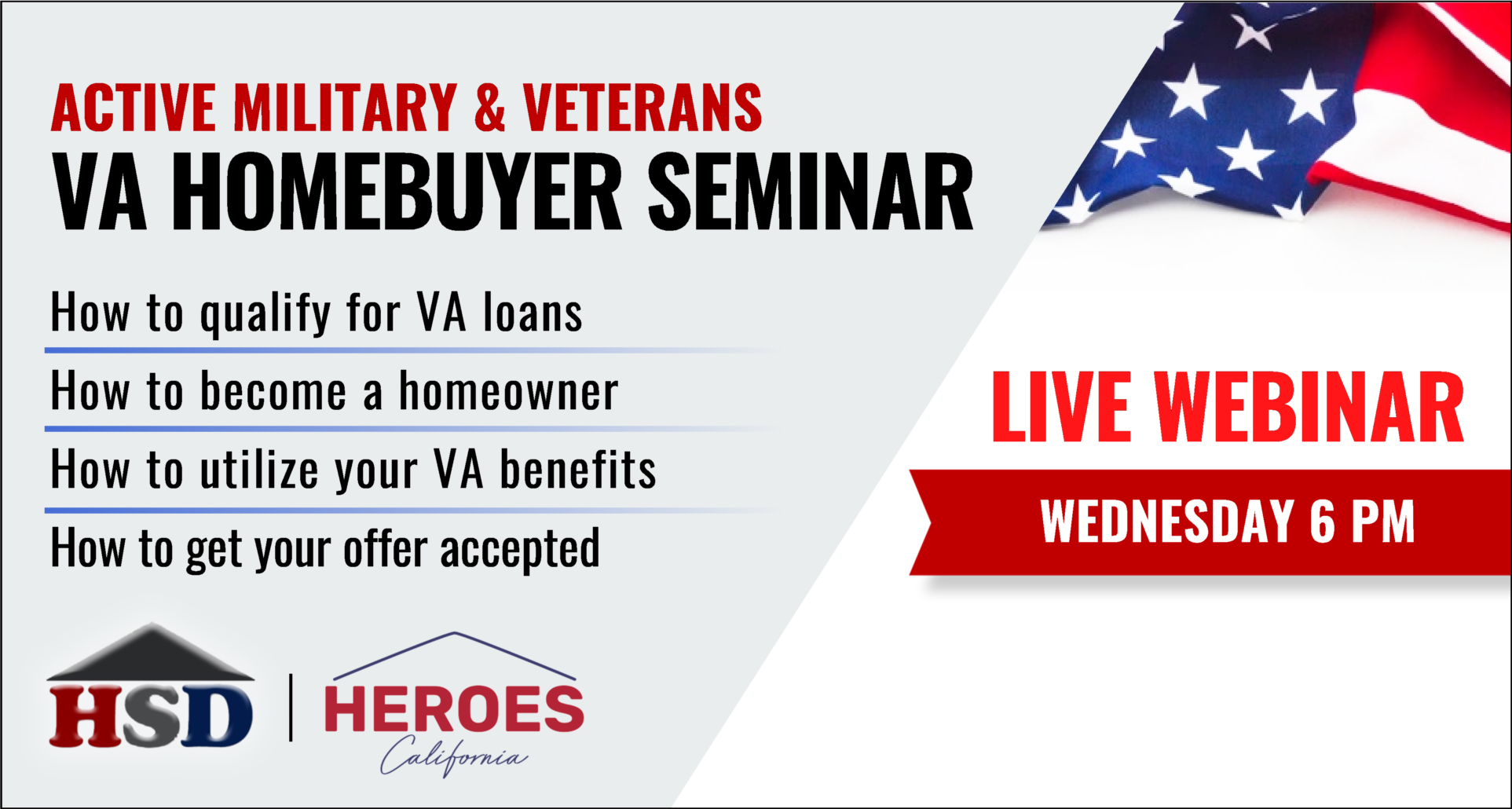 Active Military & Veterans VA Homebuyer Webinar