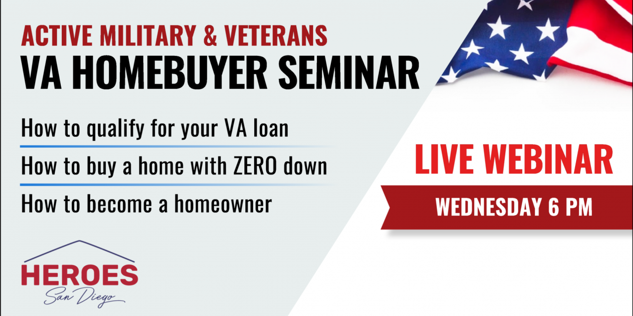 Active Military & Veterans VA Homebuyer Webinar