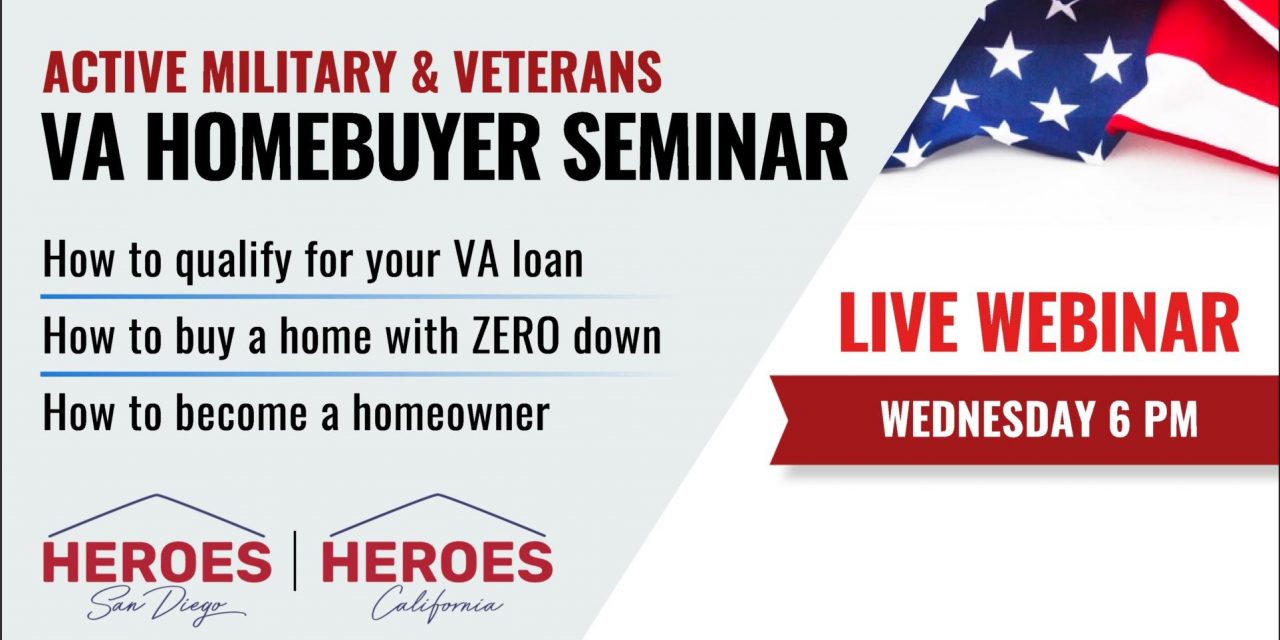 Active Military & Veterans VA Homebuyer Webinar